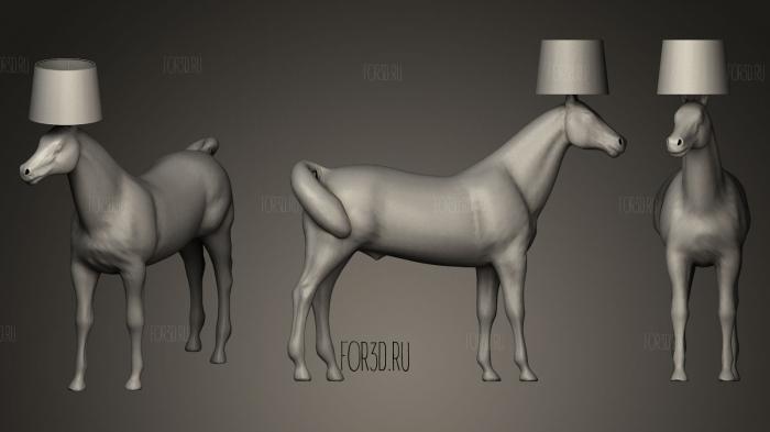 Moooi Horse Lamp stl model for CNC
